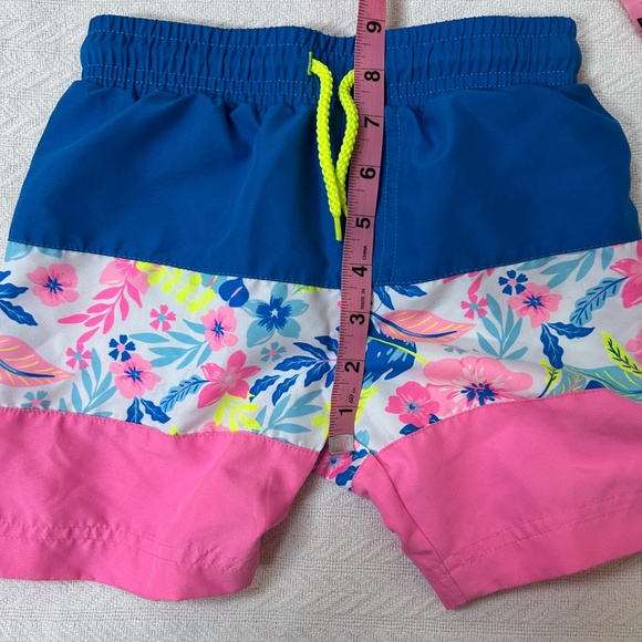 Tommy Bahama boys swim trunks size 5 - navy/pink/floral, sz S - Picture 3 of 11